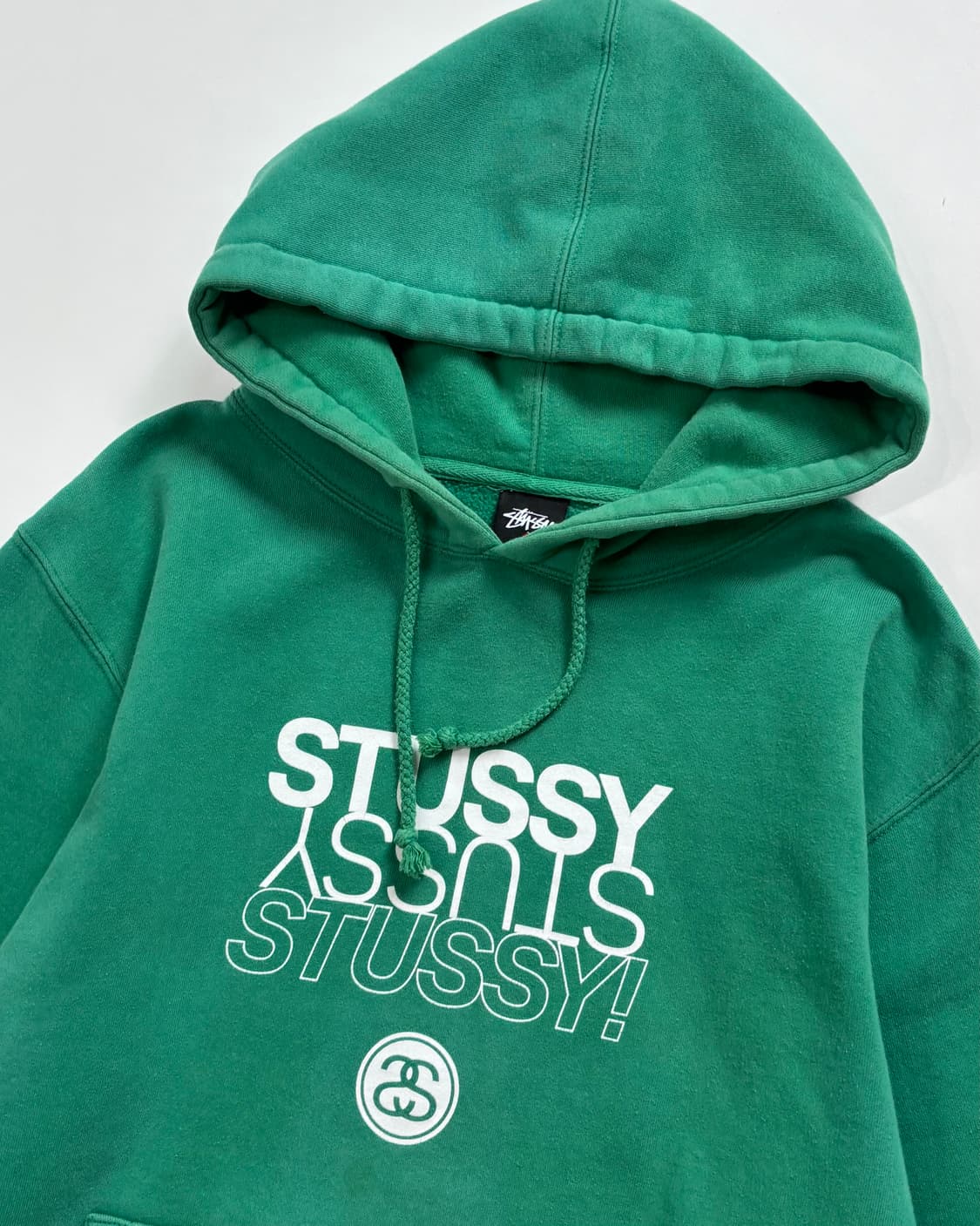 Stussy 스투시 그린컬러 로고 후드티 상품이미지3