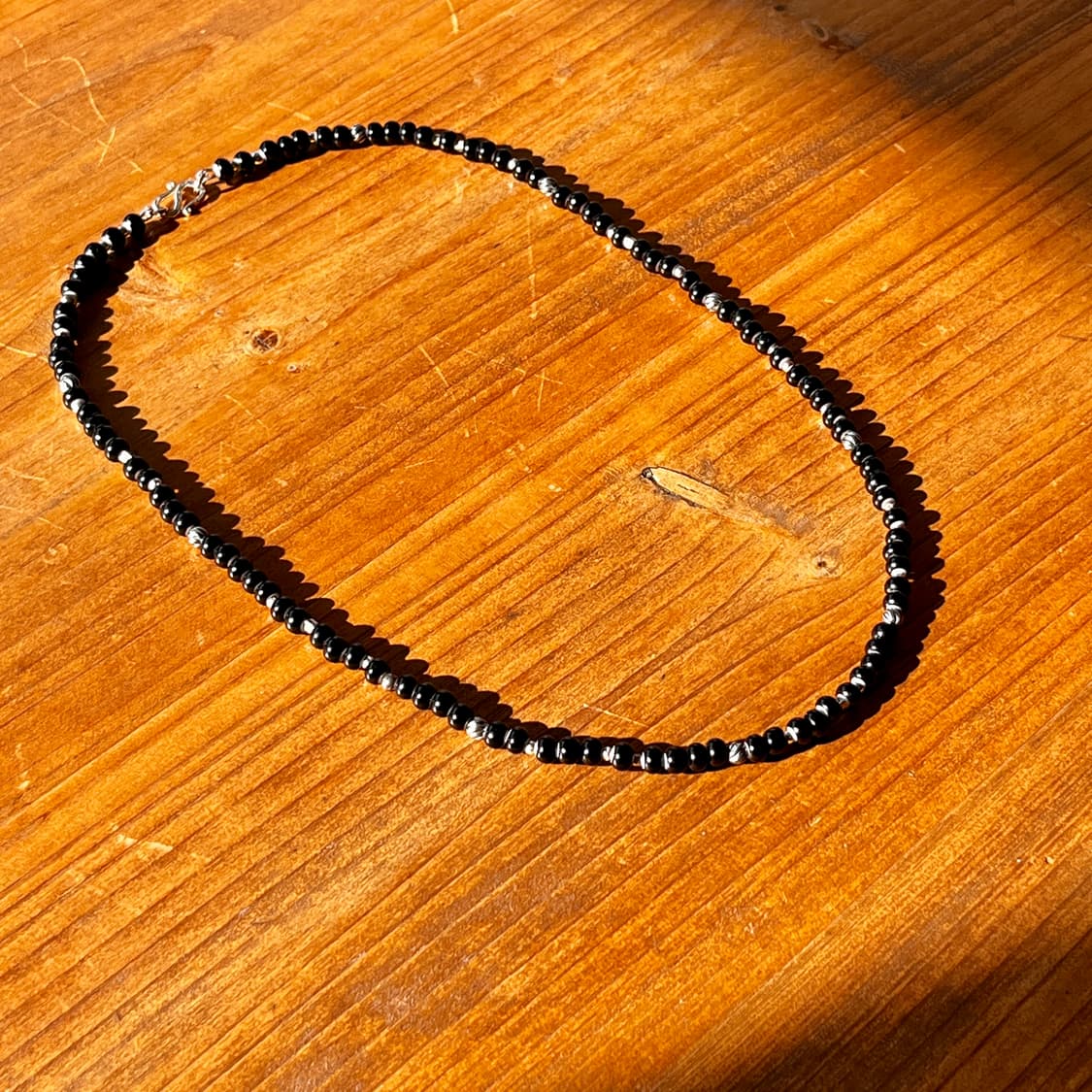 실버 글라스 비즈 네크리스 목걸이 인디언주얼리 네이티브아메리칸 상품이미지3