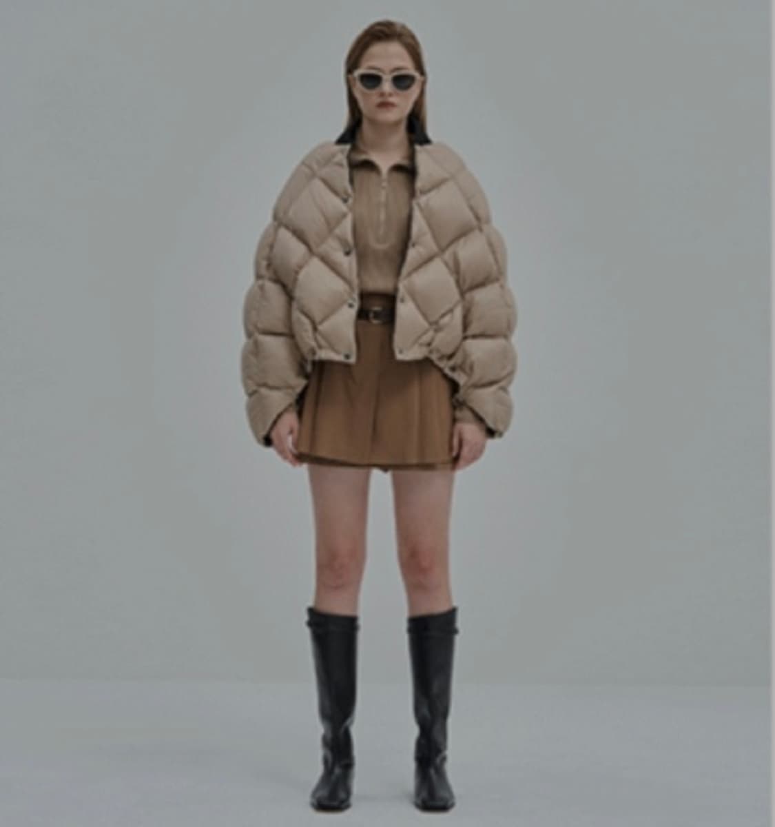 한섬 시스템 2022 구스다운 퀼팅 케이프 F사이즈 (미사용) 상품이미지2