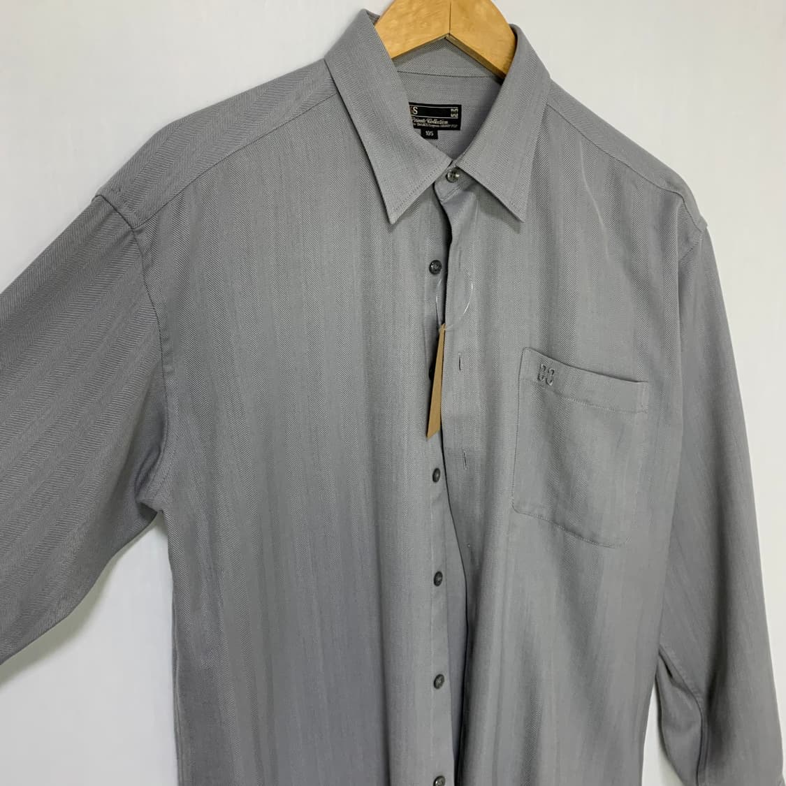 닥스 DAKS 베이직 그레이 셔츠 남성 105 남녀공용 빈티지 상품이미지4