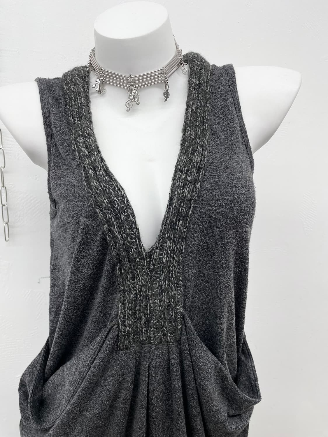 아방가르드 드레이프 셔링 원피스 상품이미지2