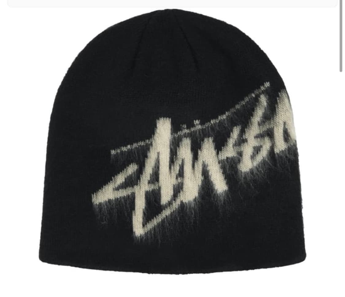 스투시 브러쉬드 비니 블랙 상품이미지1