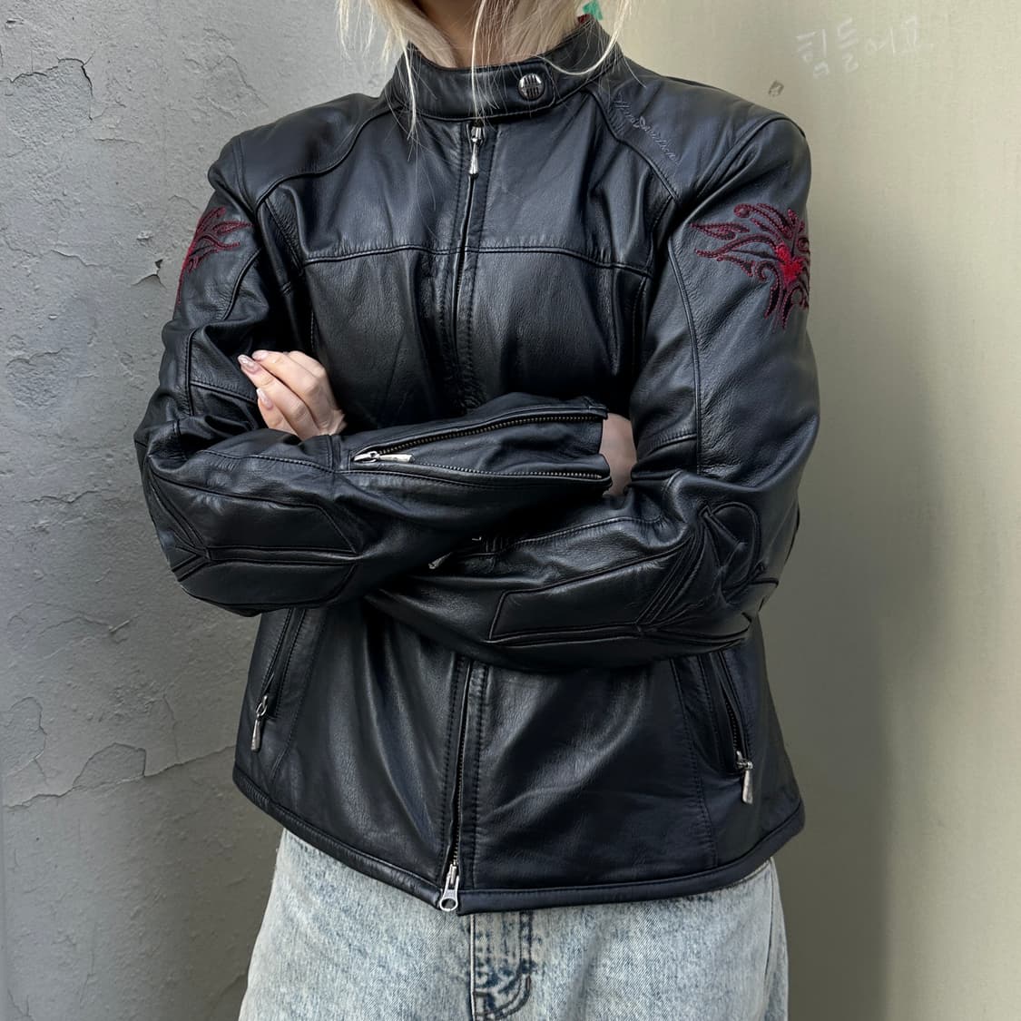 2005년 아카이브 할리데이비슨 하트 가죽자켓 상품이미지8