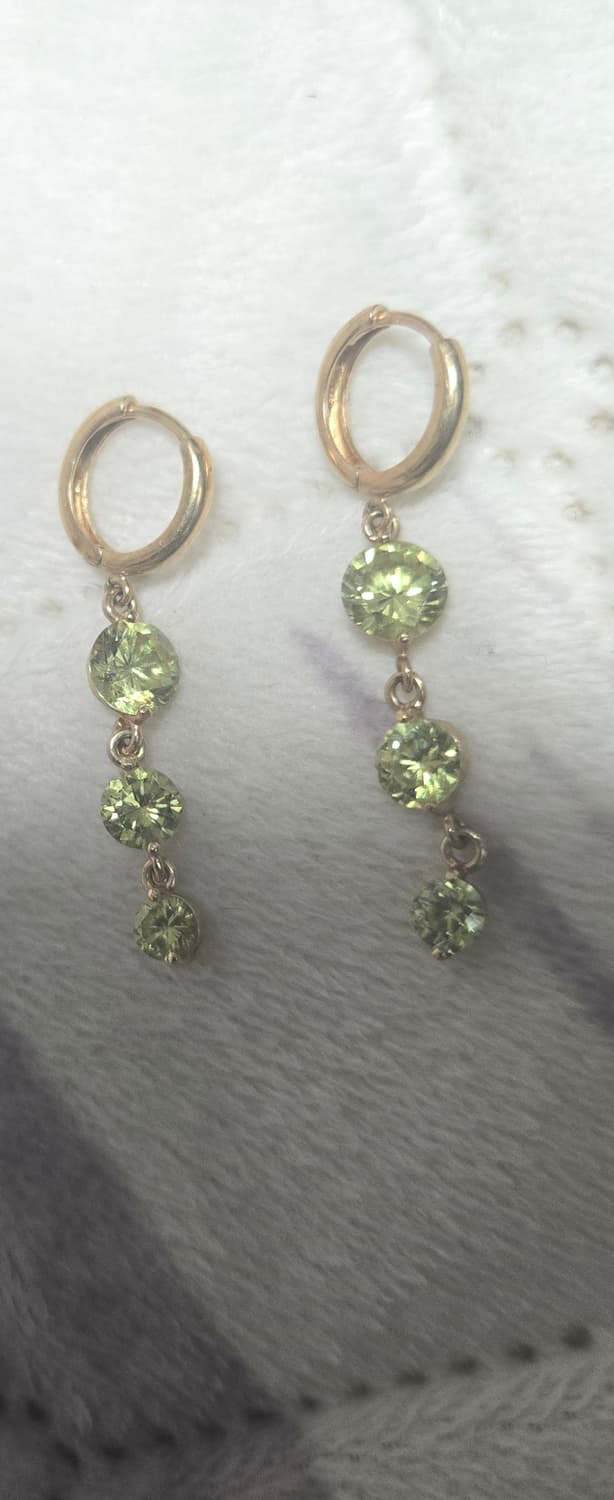 14k 옐로우골드 페리도리 귀걸이 한쌍  상품이미지1