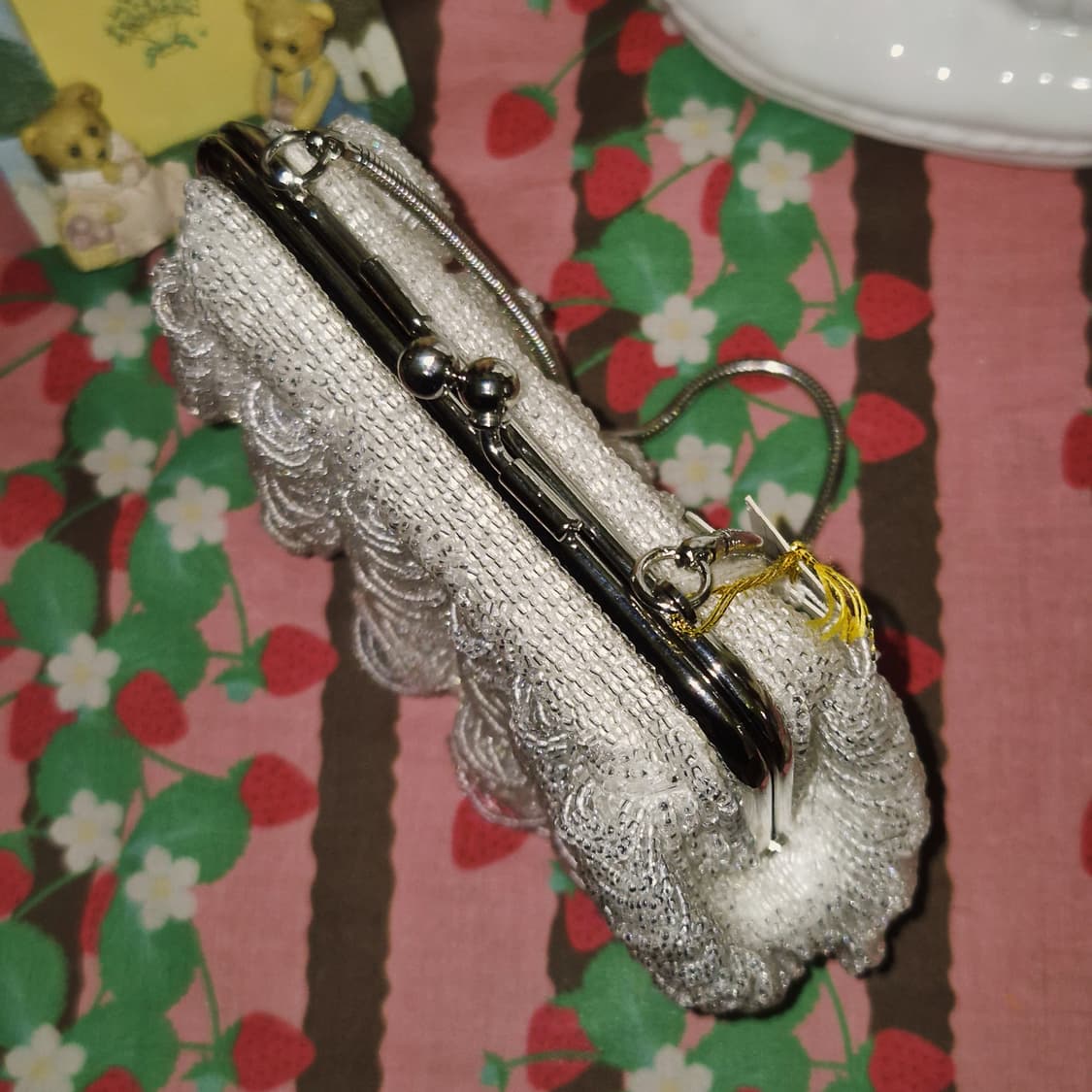 80s 핸드메이드 레트로 쉘 비즈 파티백 상품이미지9