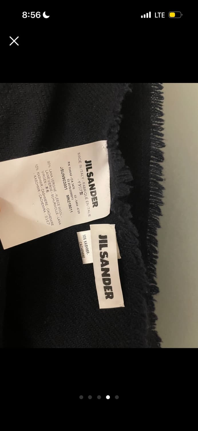 질샌더 울 캐시미어 머플러 상품이미지1