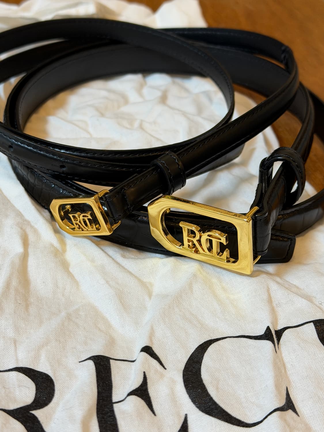 렉토 RECTO 가죽 벨트 블랙 2개 세트 상품이미지1