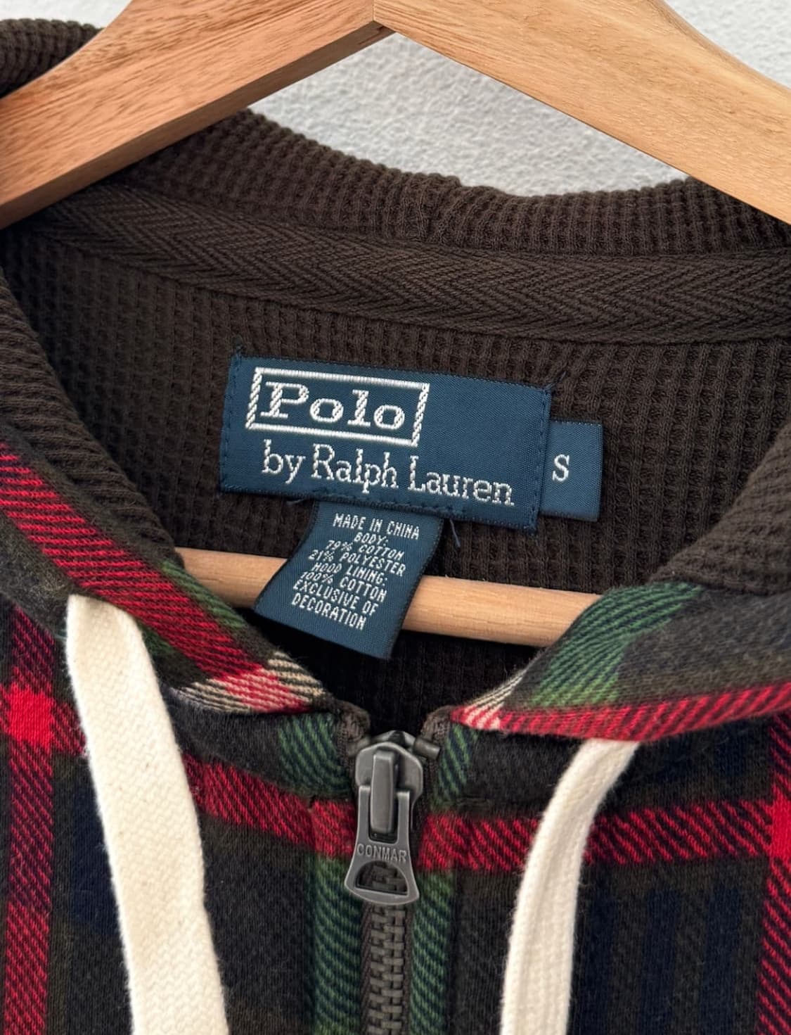 폴로 타탄체크 써멀 후드집업 상품이미지4