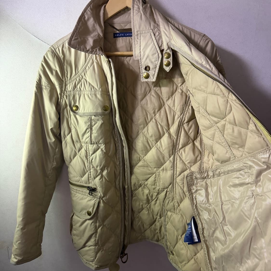 랄프로렌 여성 퀄팅 점퍼 베이지 M (여성 55정도) 상품이미지9
