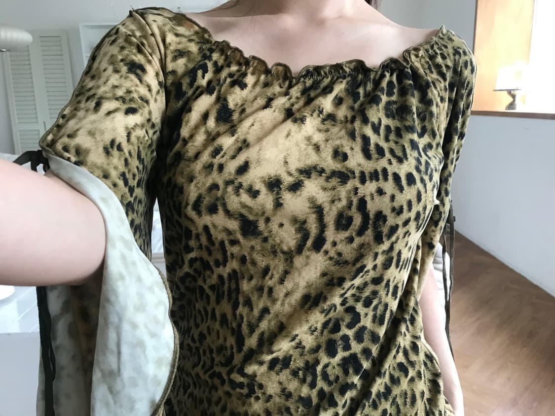 vintage pattern slit top 상품이미지4