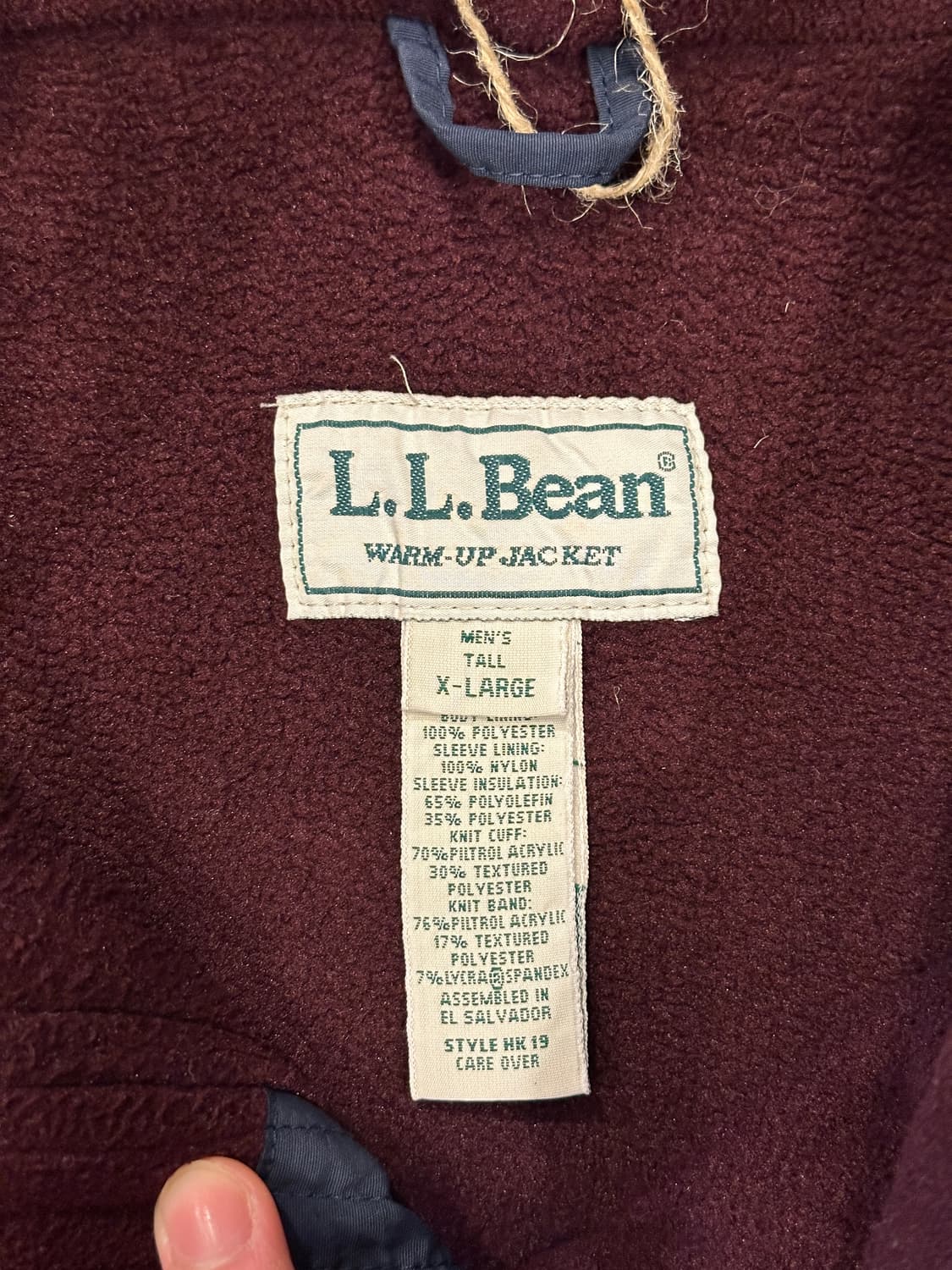 90s L.L.Bean 엘엘빈 웜업자켓 XL 상품이미지5