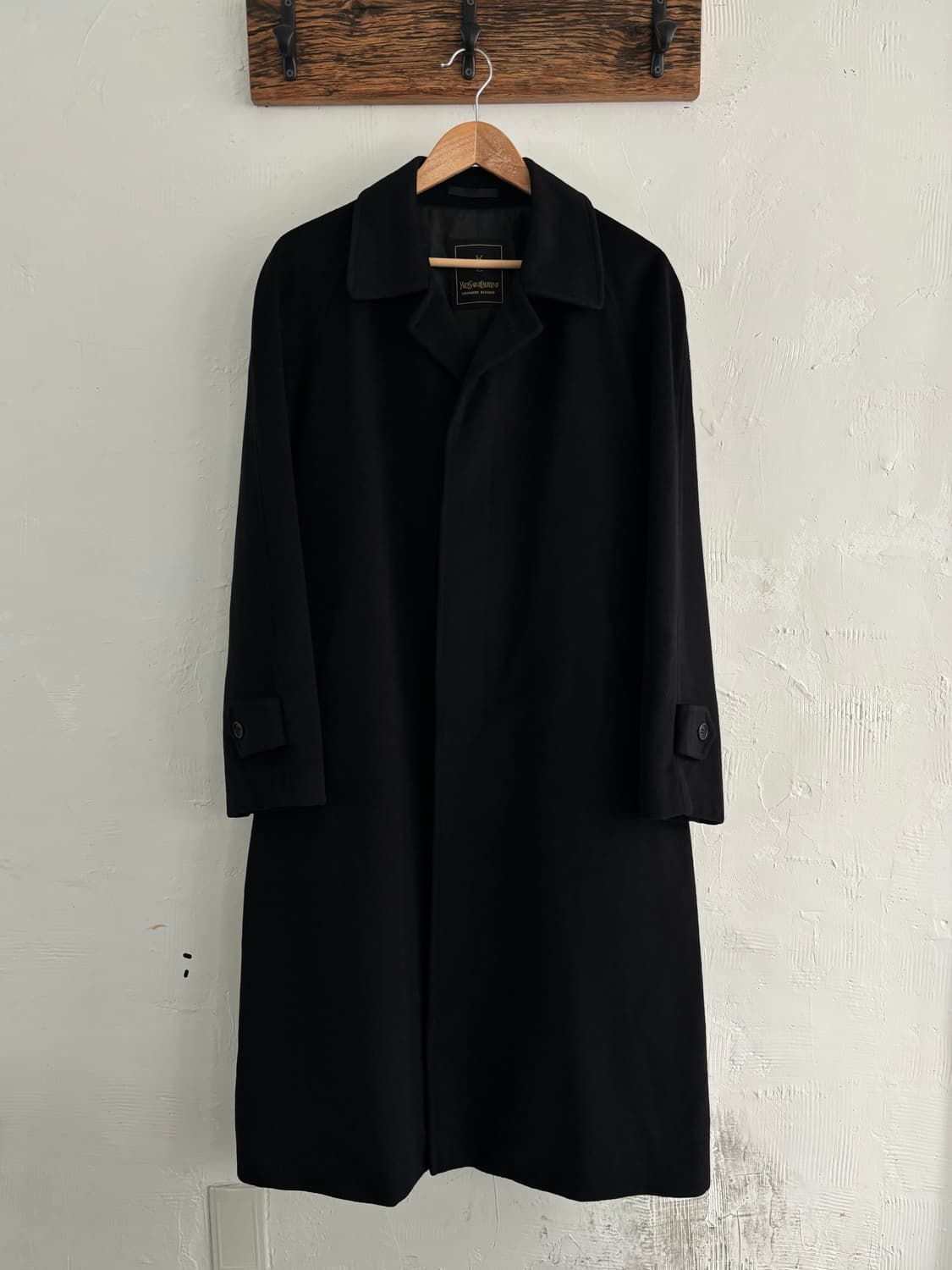 Yves Saint Laurent 입생로랑 블랙 캐시미어 혼방 롱 코트  상품이미지1