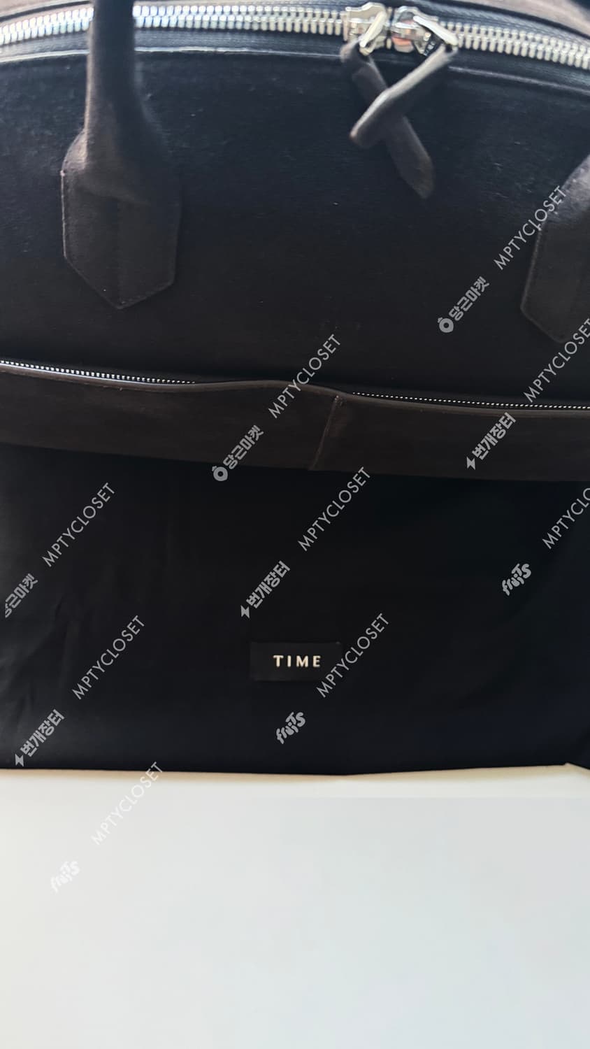 타임옴므 스웨이드 포켓 더플백 다크브라운 상품이미지7