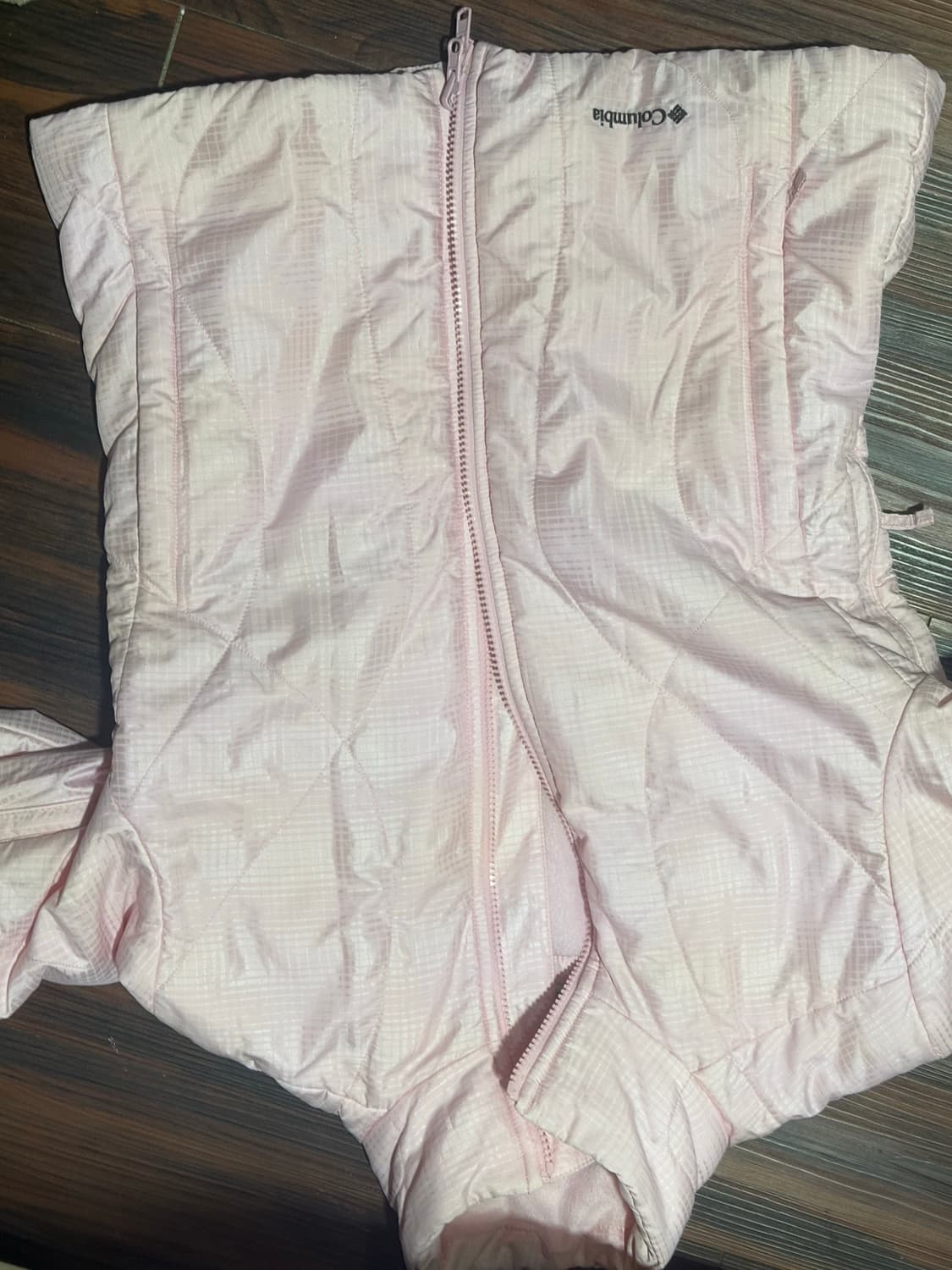 콜롬비아 핑크 패딩 슬림핏 상품이미지2