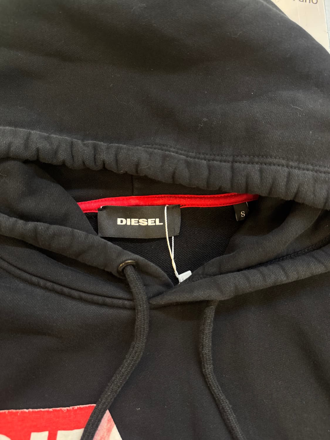 디젤 로고 프린트 후디 스웻셔츠 상품이미지3