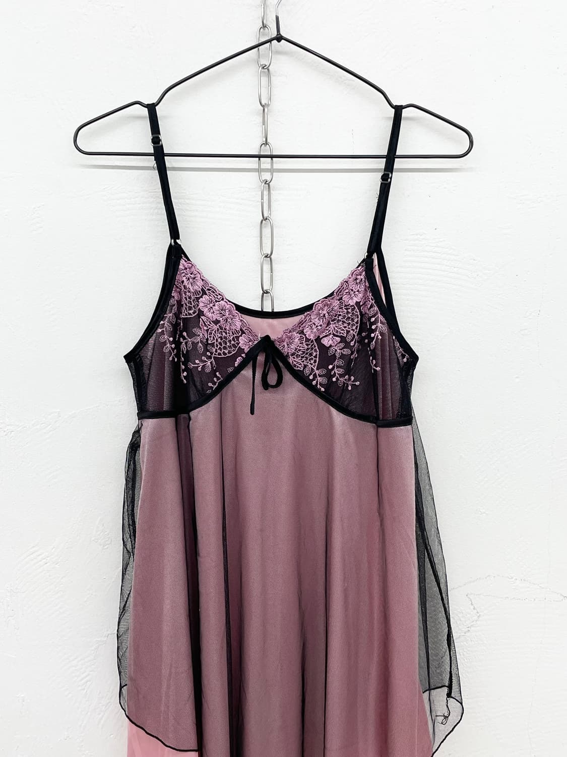 핑크 레이스 자수 슬립 상품이미지5