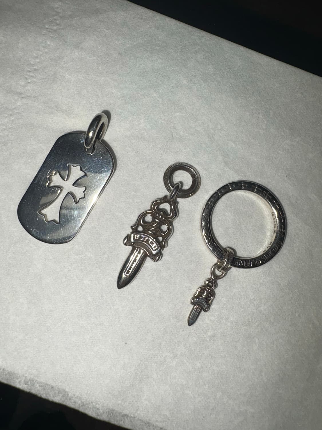 크롬하츠 팬던트 도그택 5대거 대거 드롭링 상품이미지1