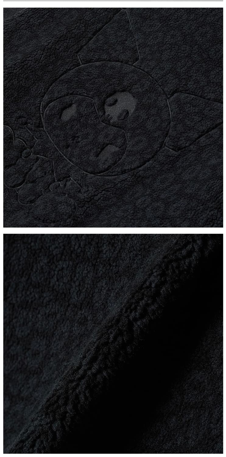 스파오 산리오 쿠로미 덤블 플리스 후리스 블랙 BLACK 상품이미지5