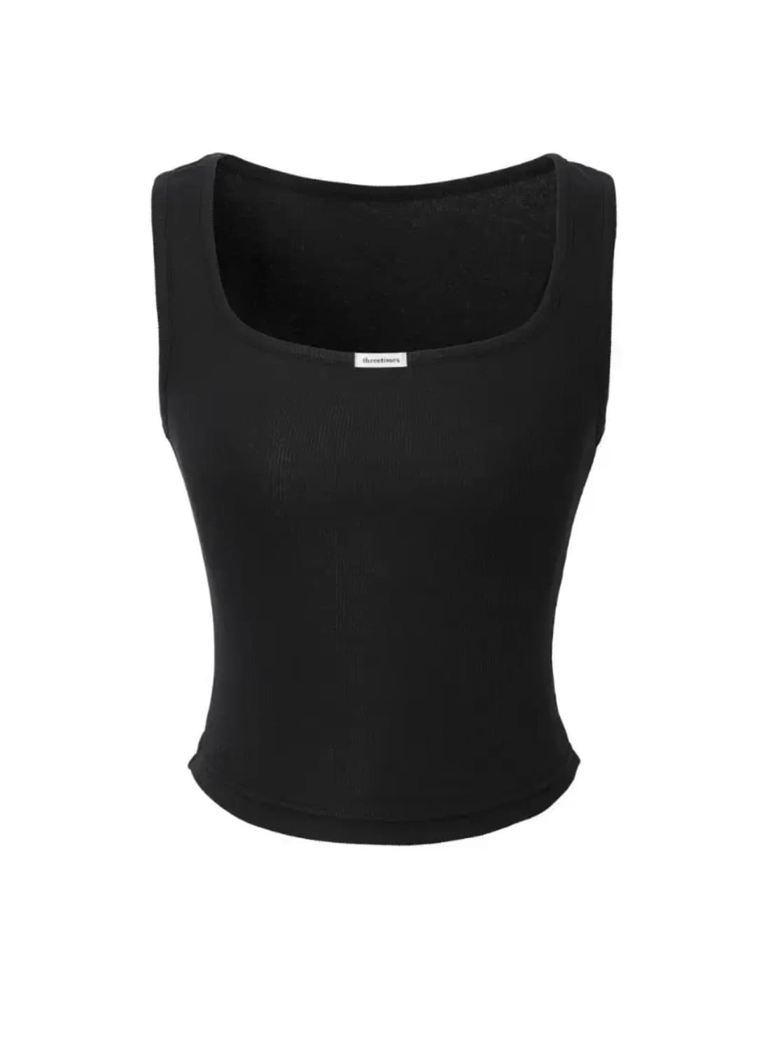 쓰리타임즈 Petit tank top 블랙 M 페팃 탱크탑 상품이미지1