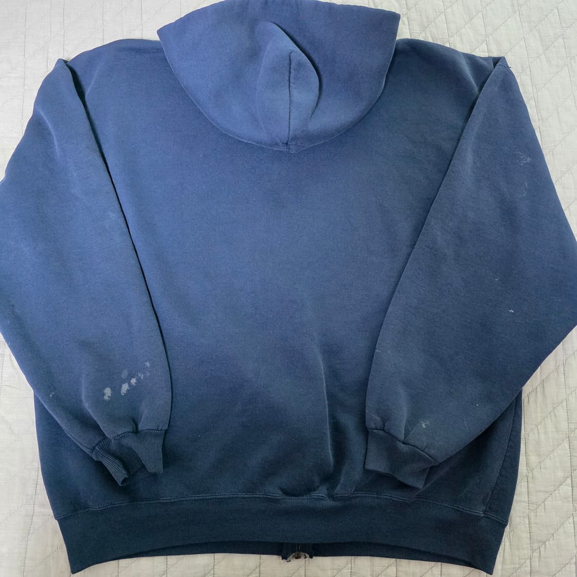 [XXL] 90s USA 빈티지 러셀 애슬레틱 후드집업 네이비 트래쉬드 상품이미지4