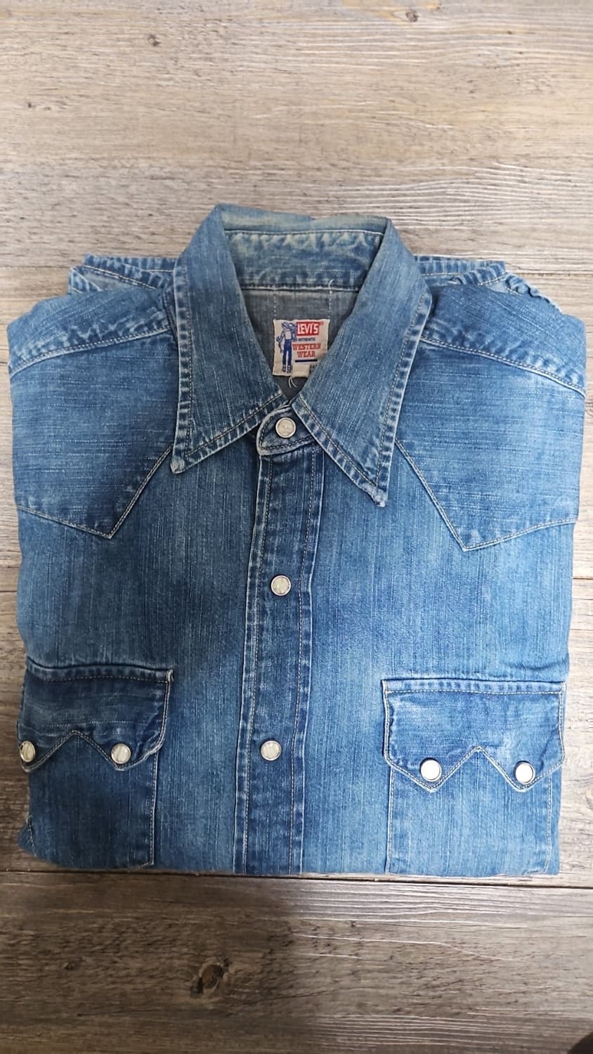리바이스 LVC 1955 쏘우투스 데님 셔츠 S 상품이미지3