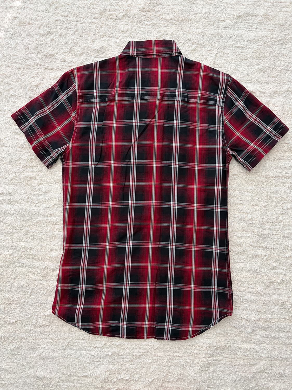 할리데이비슨 레드 투포켓 체크 반팔 셔츠 상품이미지5