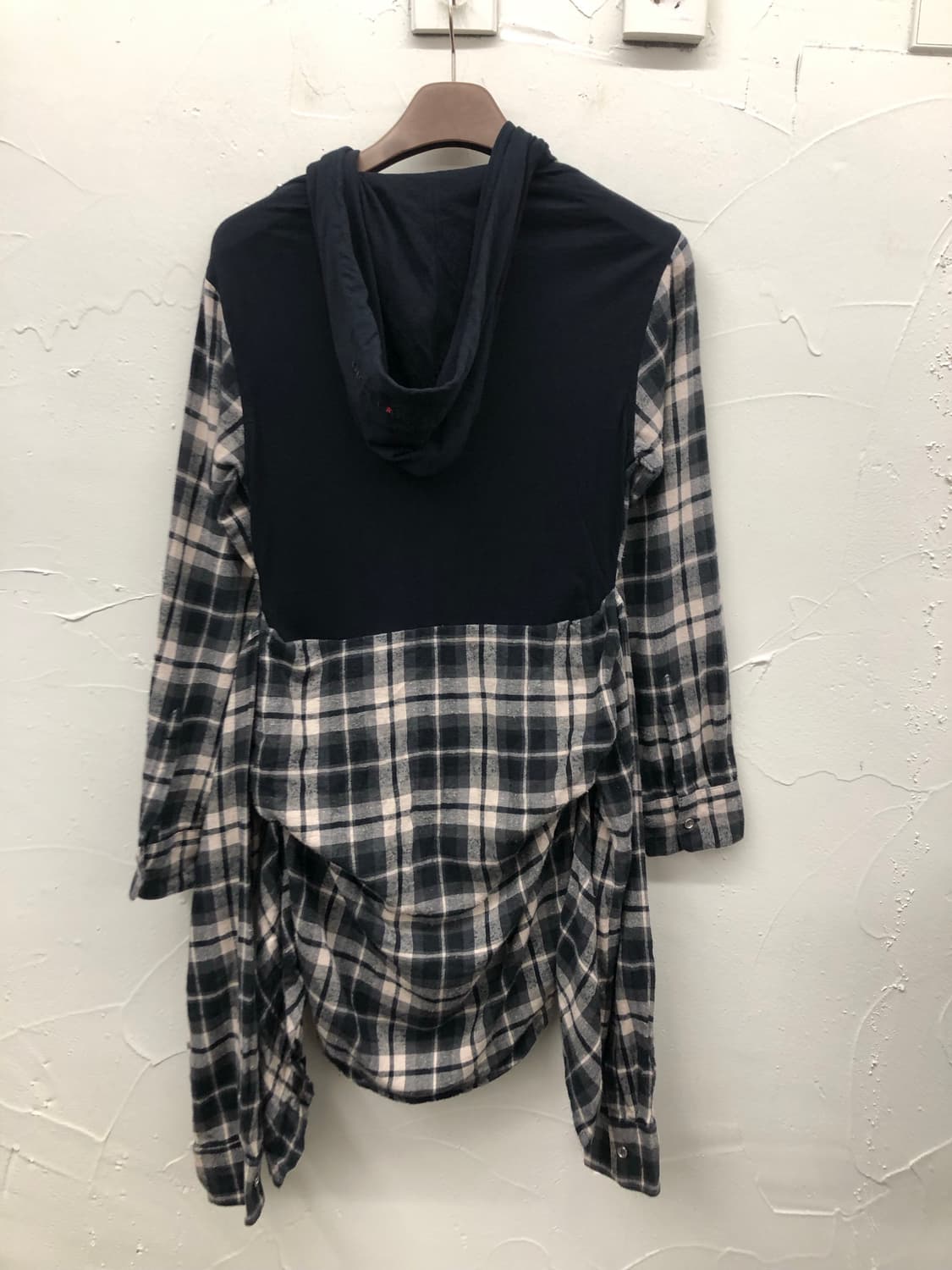 디젤 체크 후드 셔츠 원피스 상품이미지2