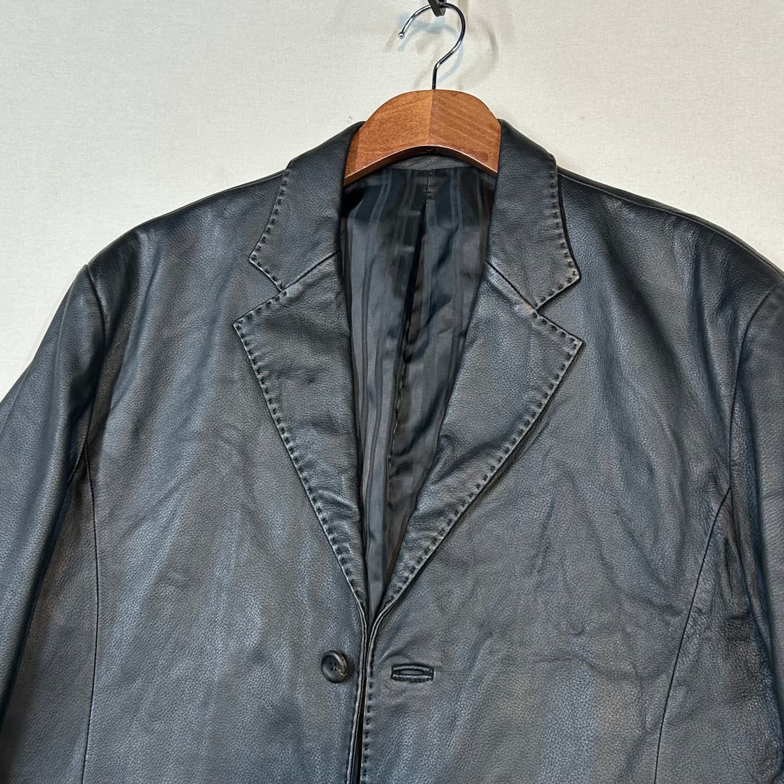 XL) 빈티지 양가죽 리얼 레더 블레이저 자켓 상품이미지3