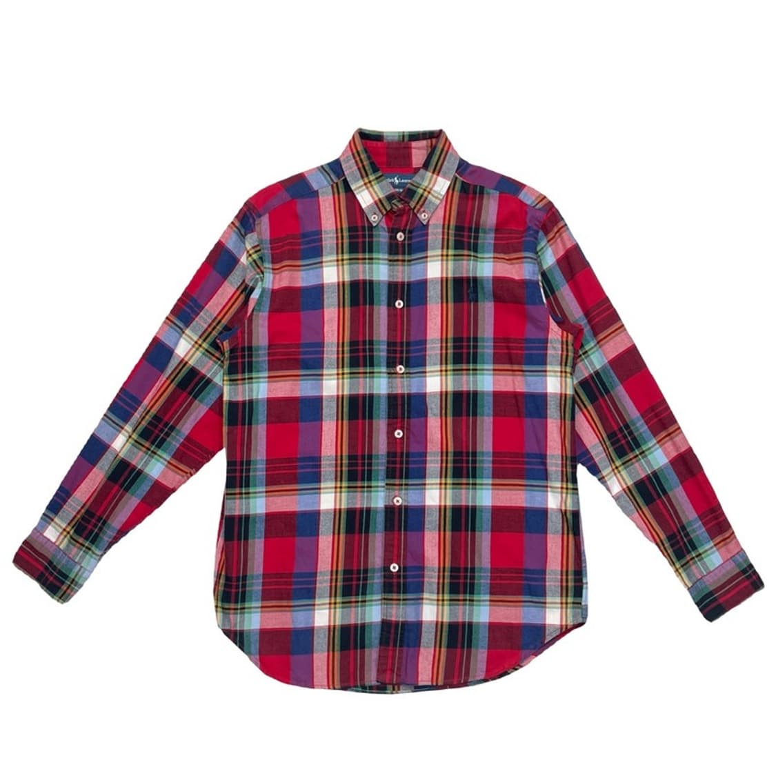 POLO RALPH LAUREN 깅엄체크 셔츠 레드 L (14-16) 상품이미지1