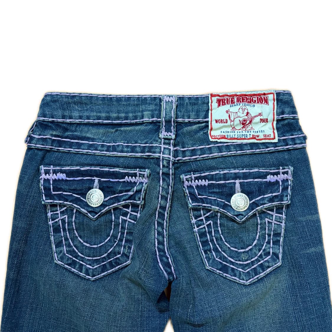 💜트루릴리전 로우라이즈 라벤더 스티치 데님 팬츠💜 상품이미지1