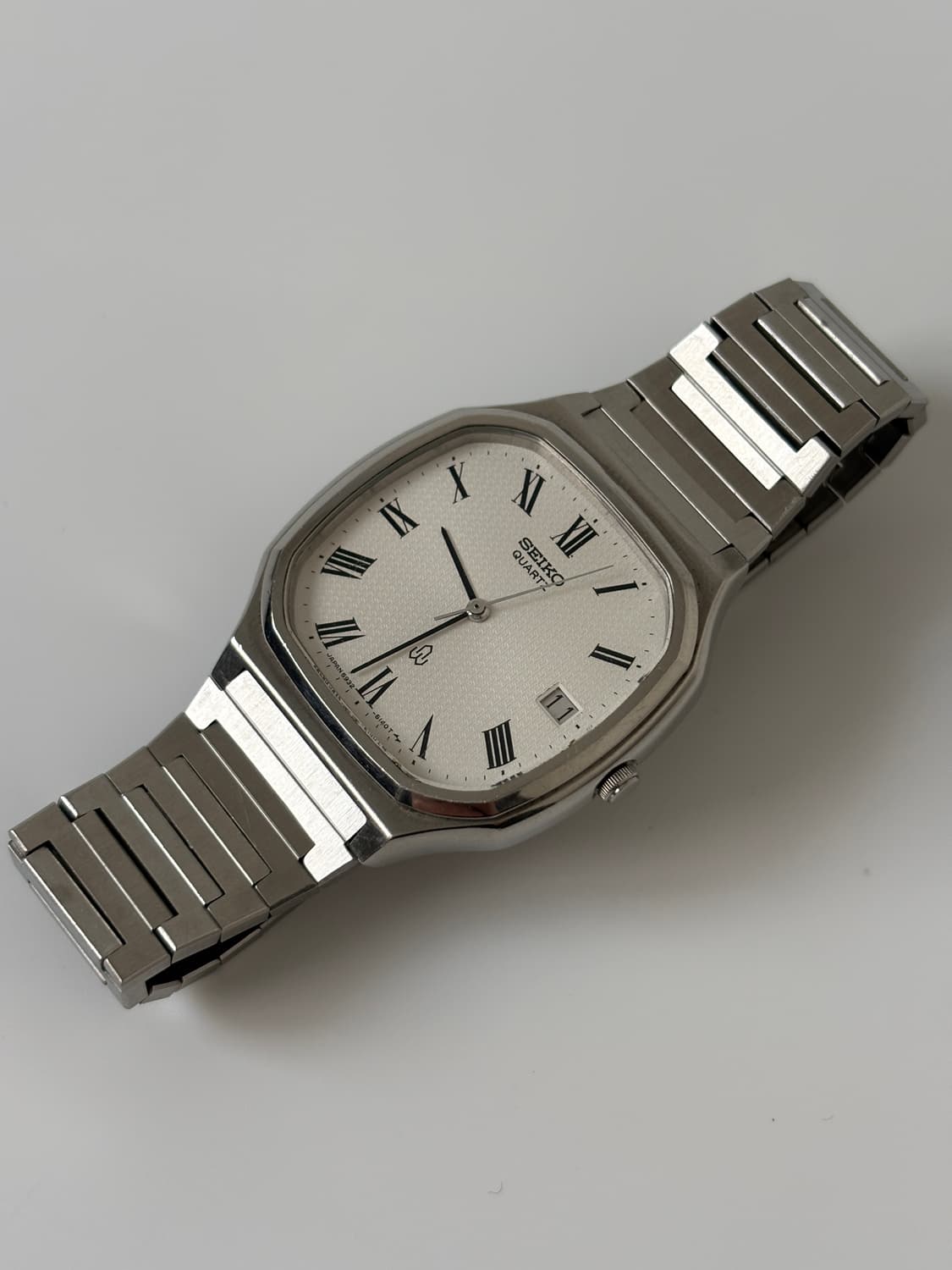 1980s Roman Index Silver Square Quartz 상품이미지4