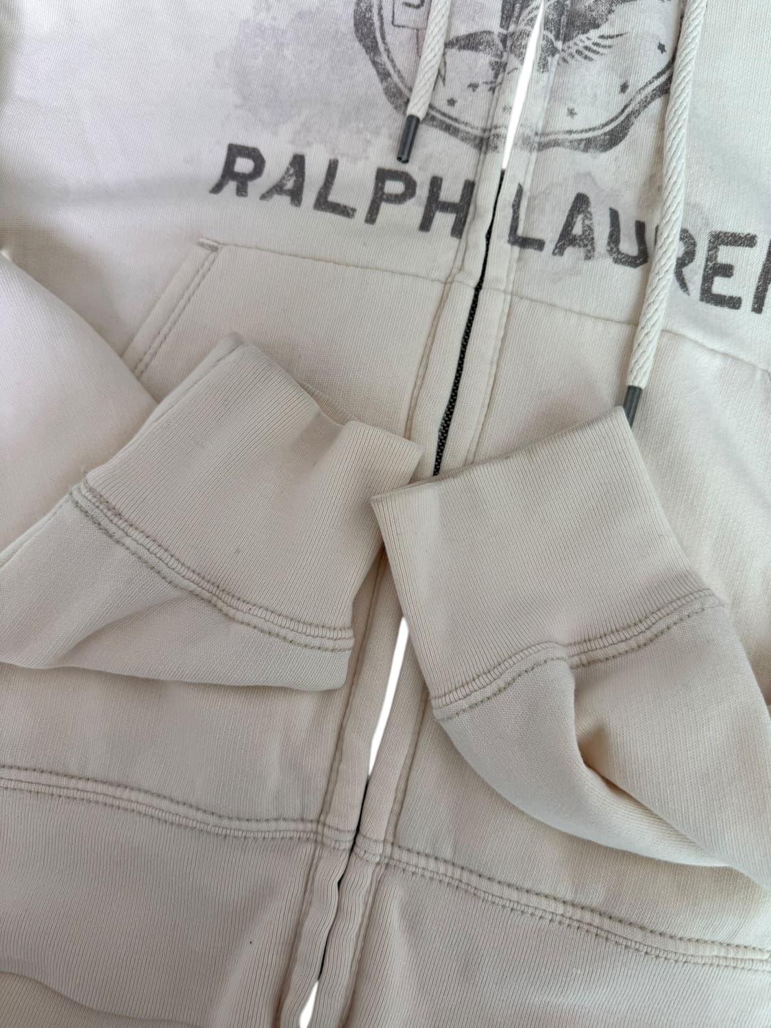 폴로 크림 아이보리 후드집업 상품이미지9