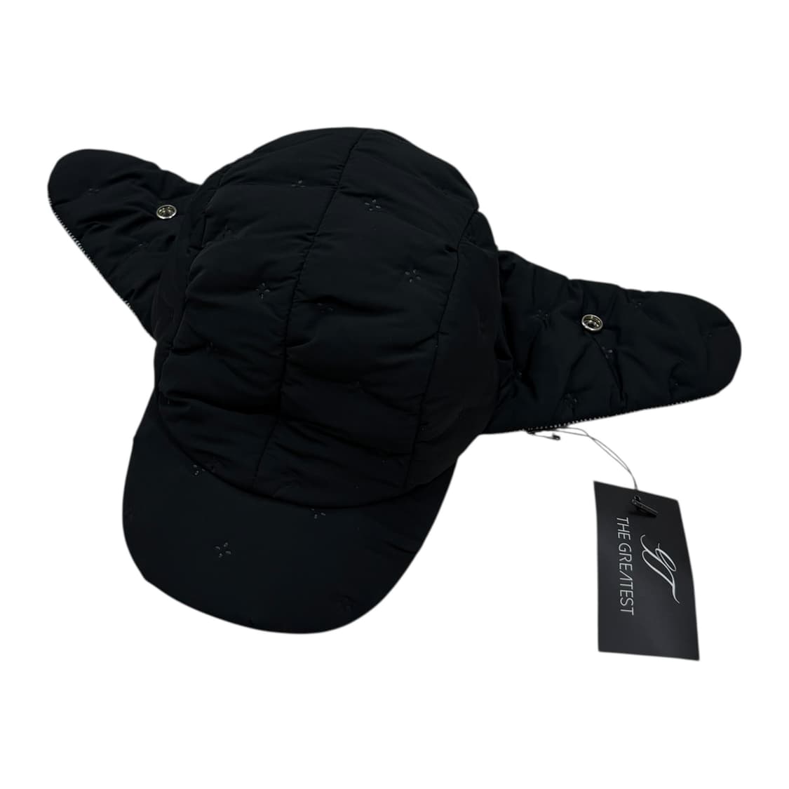 더그레이티스트 푸퍼 패딩 트루퍼햇 귀도리 군밤 모자 블랙 상품이미지2