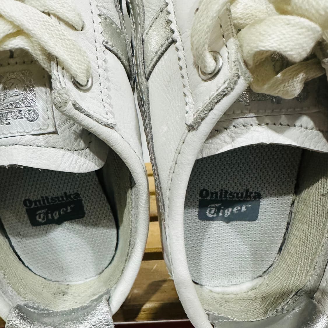 235) 오니츠카타이거 운동화 여성 여자 신발 멕시코66 화이트 실버 상품이미지8