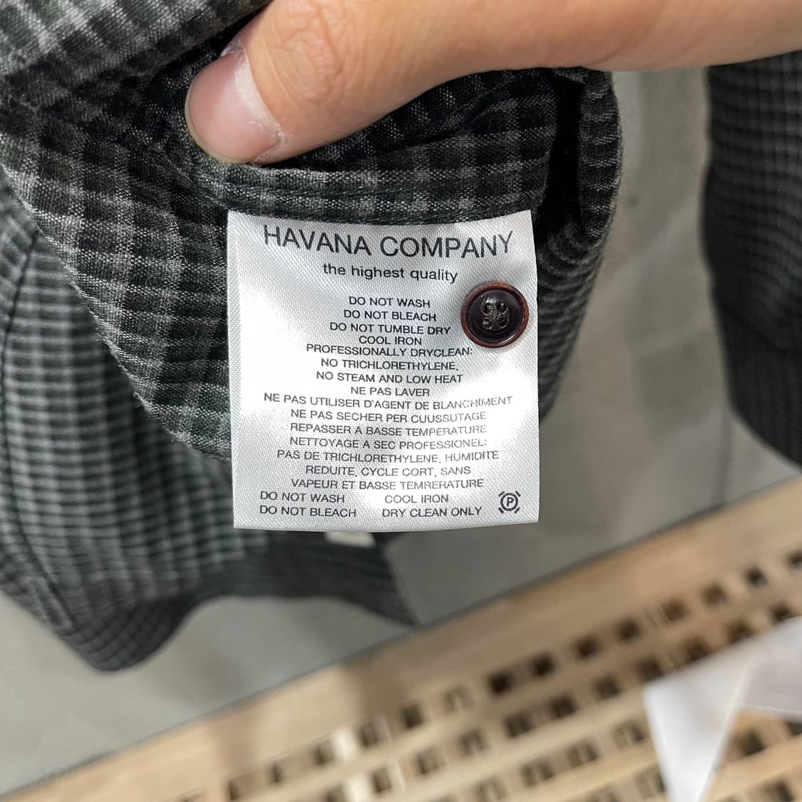 하바나 Havana 컷어웨이 카라 엘보우 패치 체크셔츠 상품이미지8