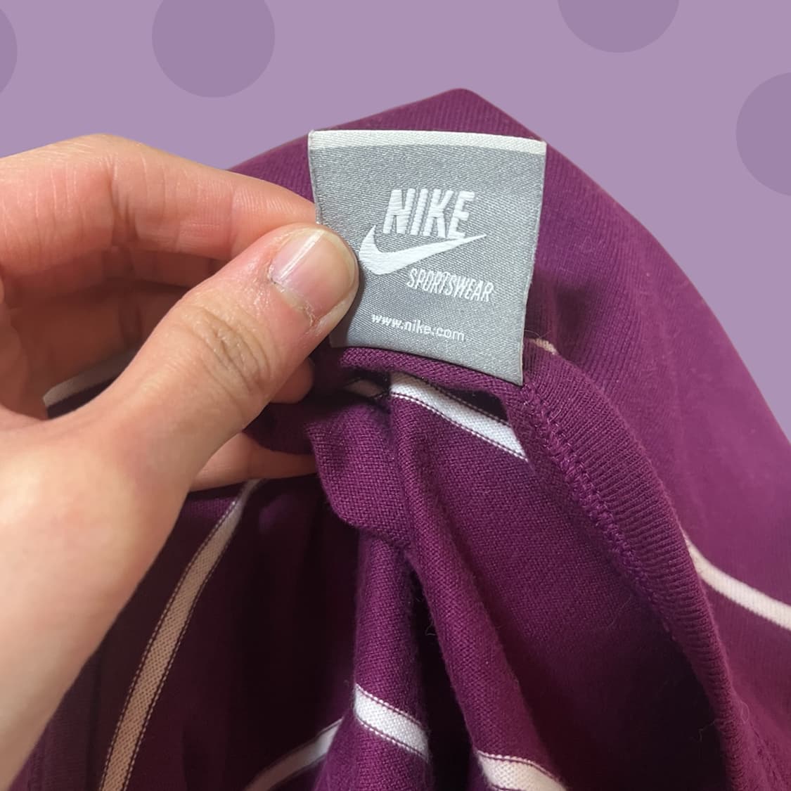 빈티지 나이키 포도맛 딱붙핏 헨리넥 티셔츠 상품이미지5