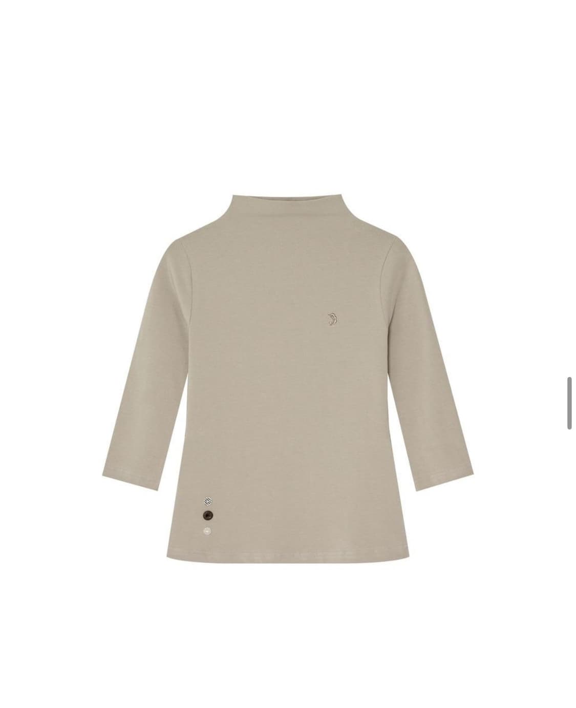 Sio seoul 시오 서울 하프 넥 카프리 슬리브 탑 베이지 상품이미지3