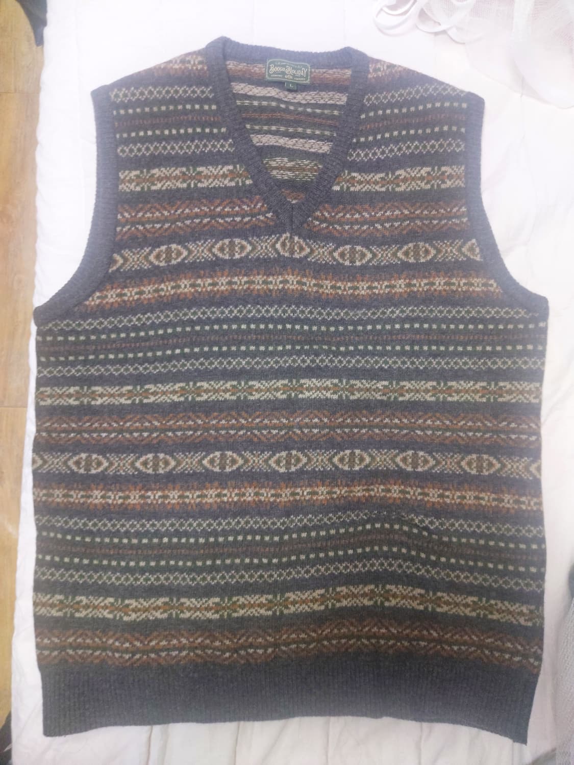 부기홀리데이 페어아일 니트조끼 상품이미지1