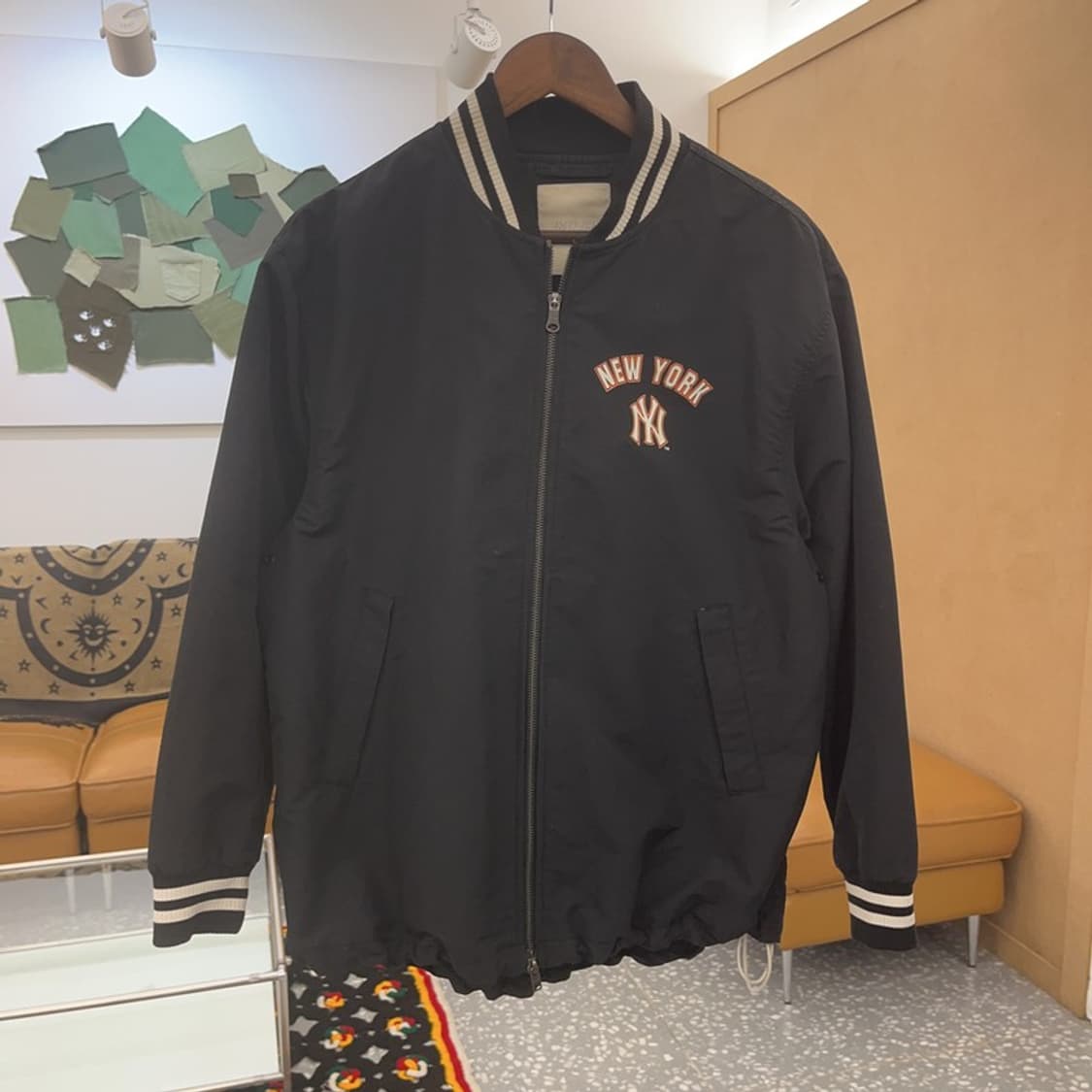 MLB 뉴욕양키스 올드스쿨 빈티지 프린팅 바시티 자켓 S C07418 상품이미지3