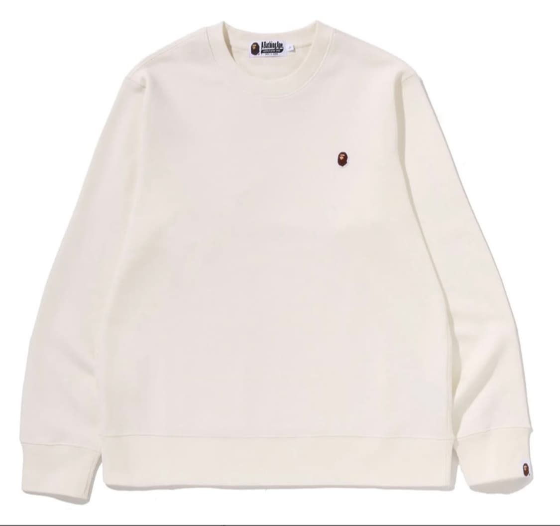 베이프 원 포인트 레귤러 핏 크루넥 맨투맨 상품이미지1