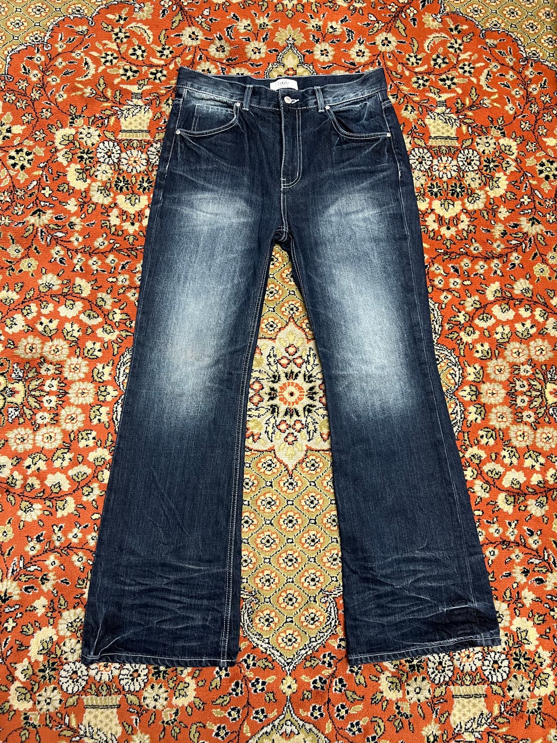 [48] 엘무드 슬래시 플레어 부츠컷 데님 팬츠 트루블루 상품이미지1