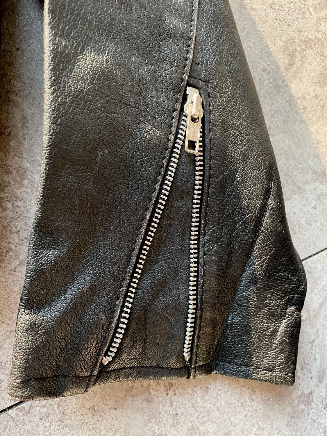 빈티지 소가죽 라이더자켓 상품이미지5