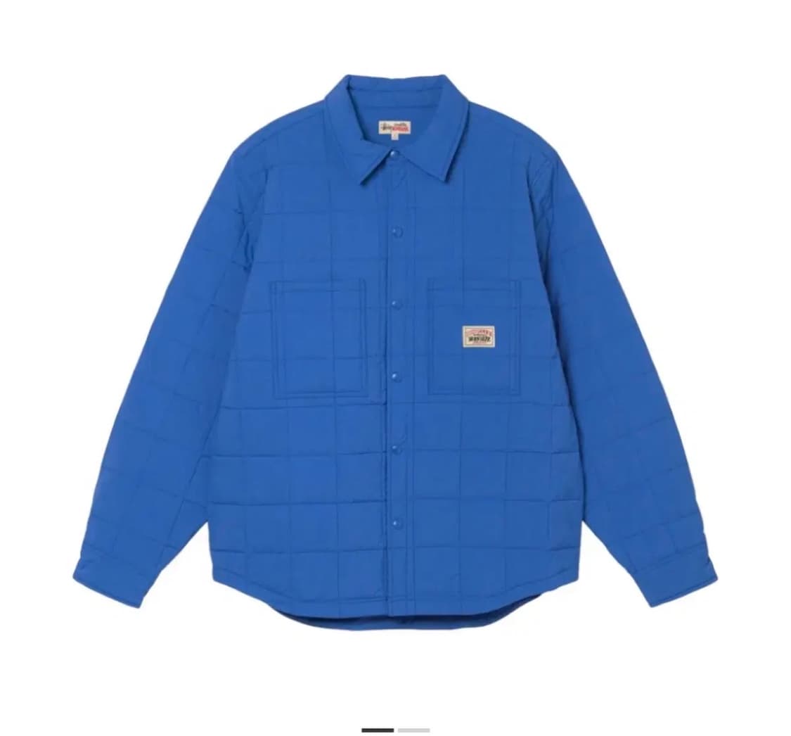L)스투시 퀼티드 퍼티그 셔츠 블루 상품이미지2
