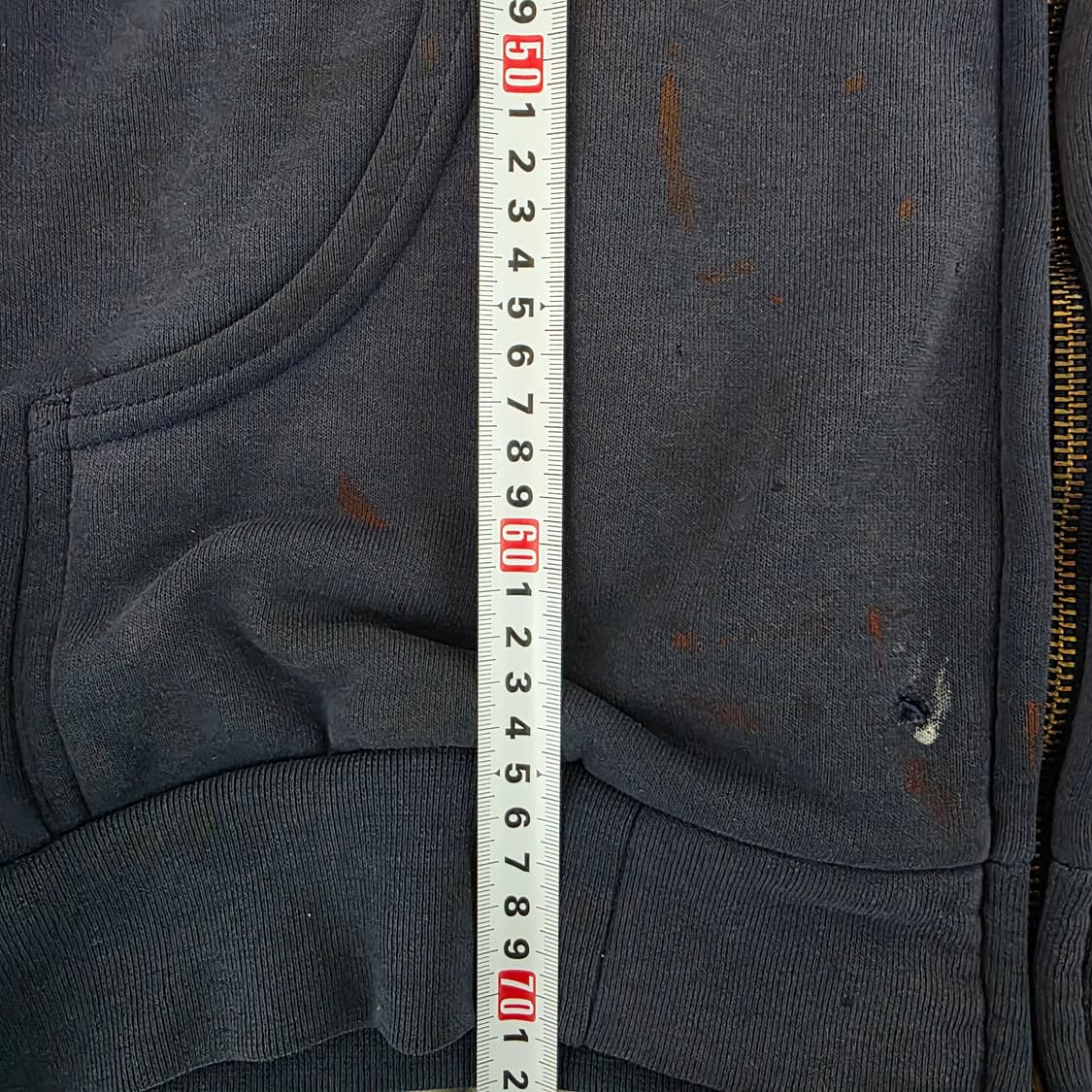 [XL] 빈티지 칼하트 더블페이스 트래쉬드 썬페이드 써멀 후드집업 네이비 상품이미지9