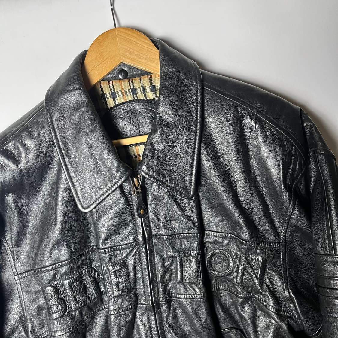 [Benetton] 80's 베네통 카우스킨 레더자켓 상품이미지2