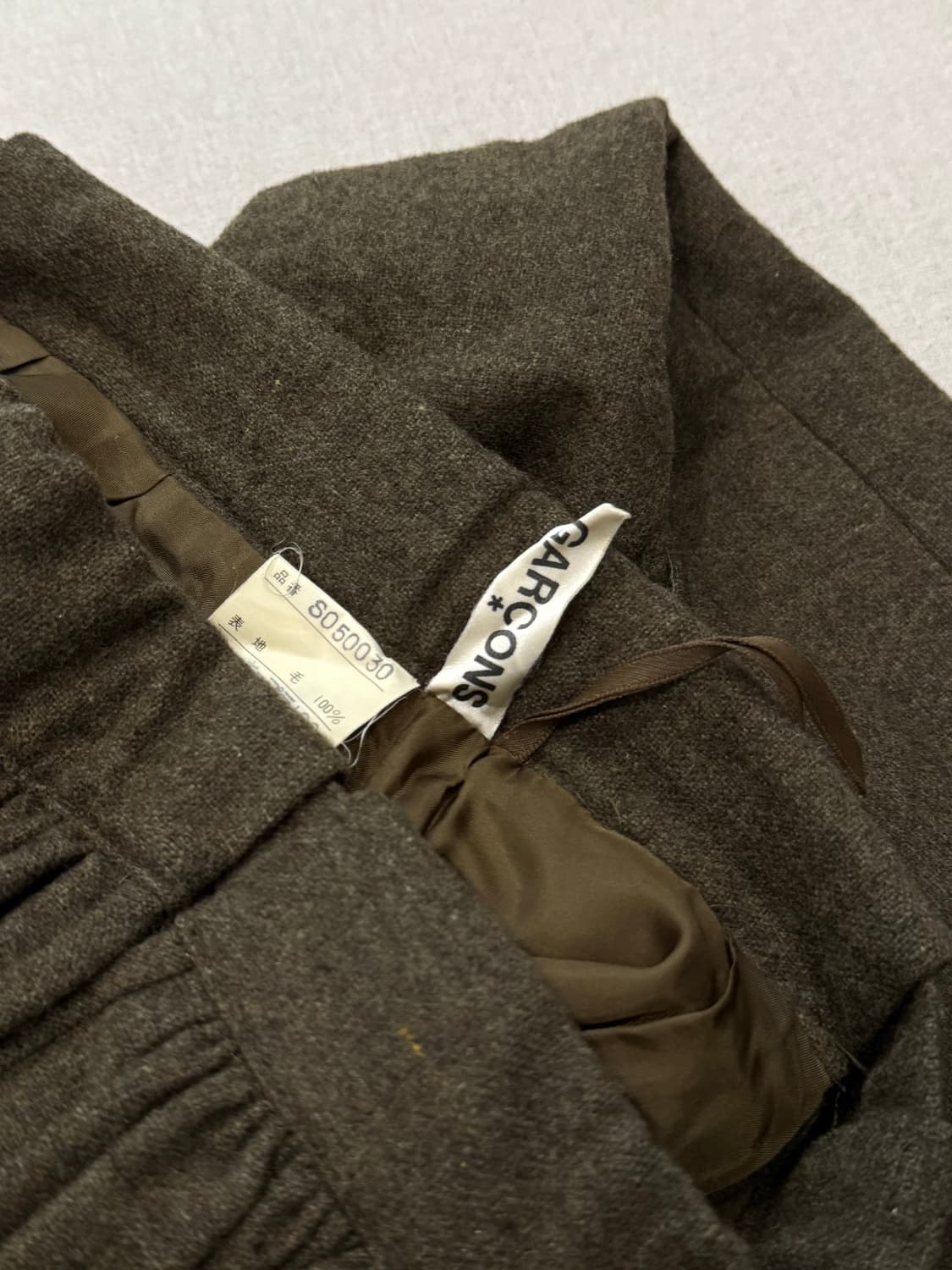 꼼데가르송 80s 울 큐프라 롱스커트 상품이미지8