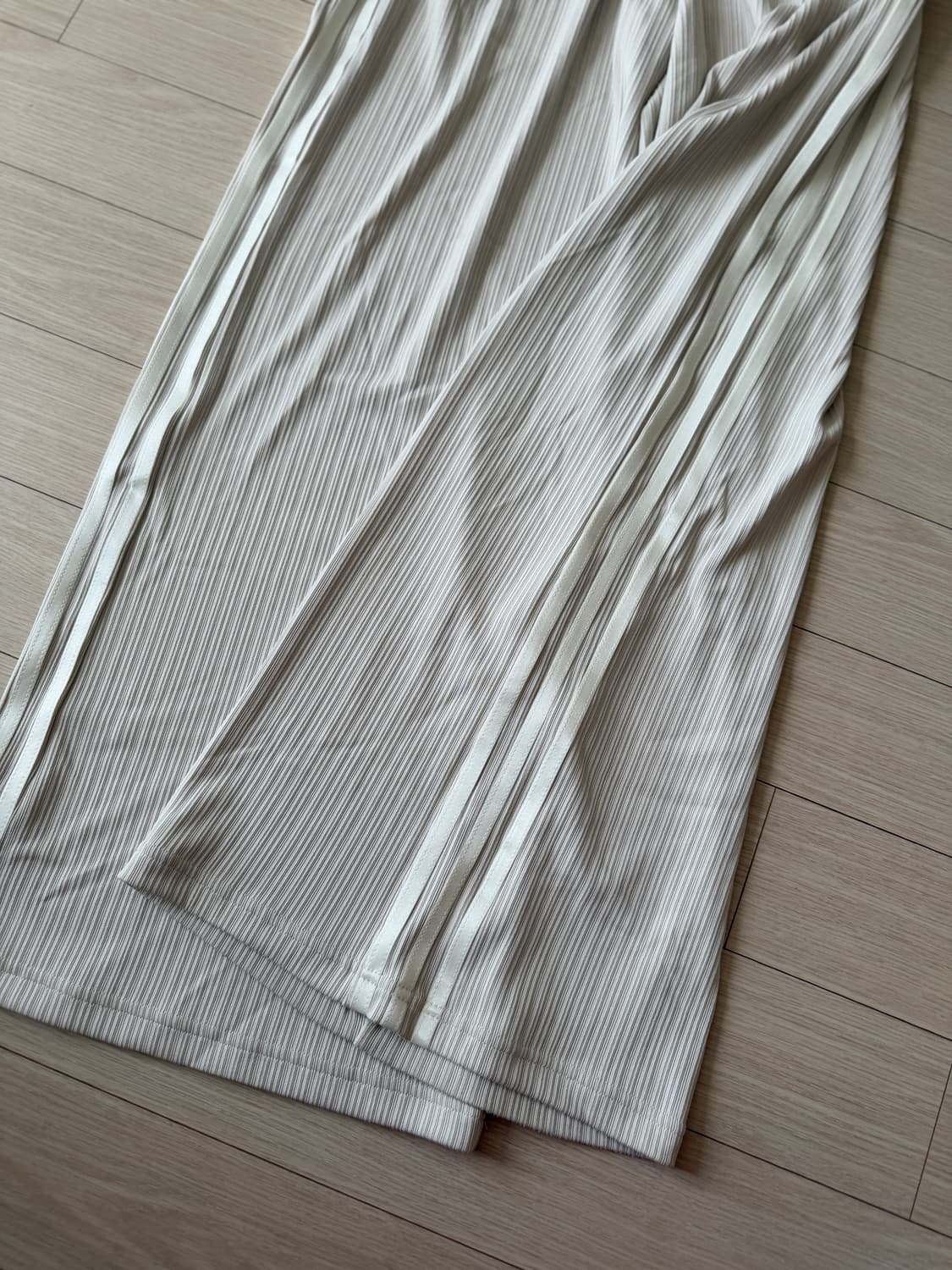 아디다스 베이지 골지 와이드 팬츠 상품이미지7