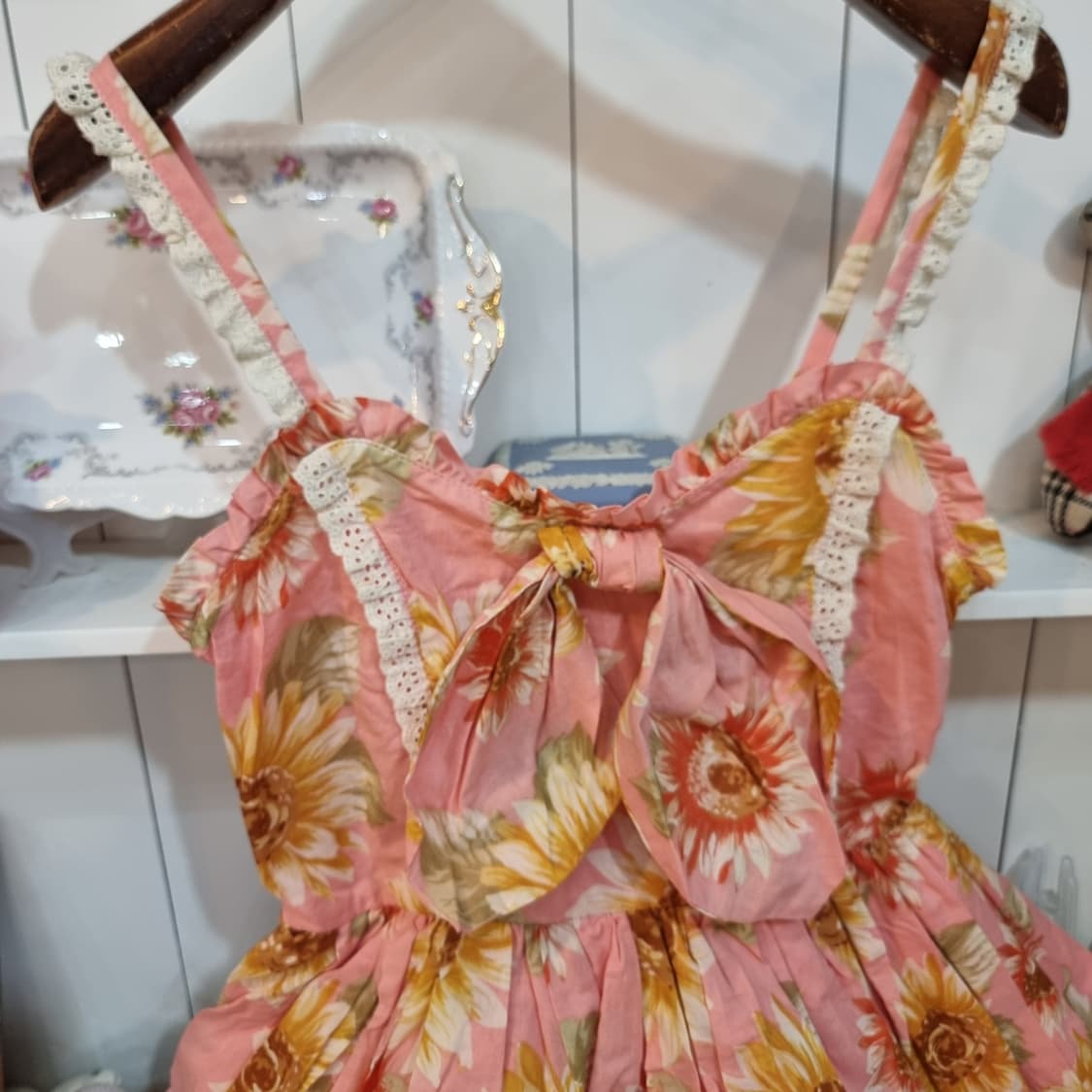 Liz Lisa(리즈리사) 해바라기 핑크 스모크 밴딩 원피스 상품이미지7