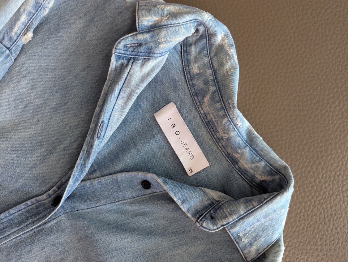 IRO JEANS 이로 정품 디스트로이드 데님 셔츠 상품이미지4