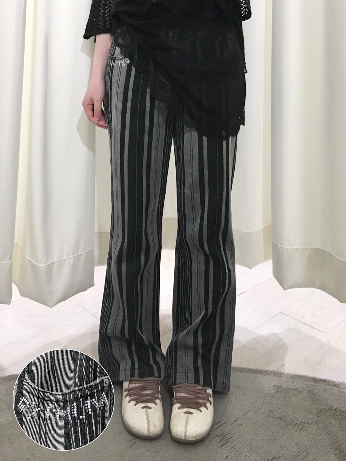 stripe y2k pants 상품이미지1